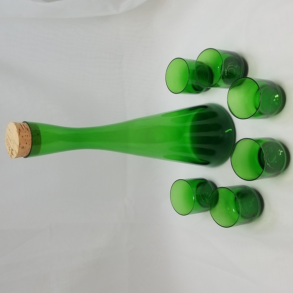 Holmegaard Per Lütken Winston Green Glass Decanter & Glasses - Picture 13 of 15